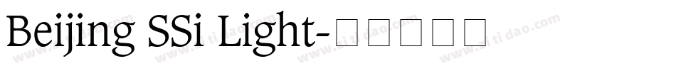 Beijing SSi Light字体转换